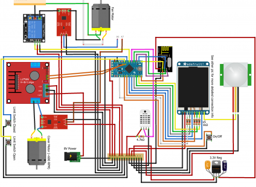 Fritzing Whole House Fan Wiring